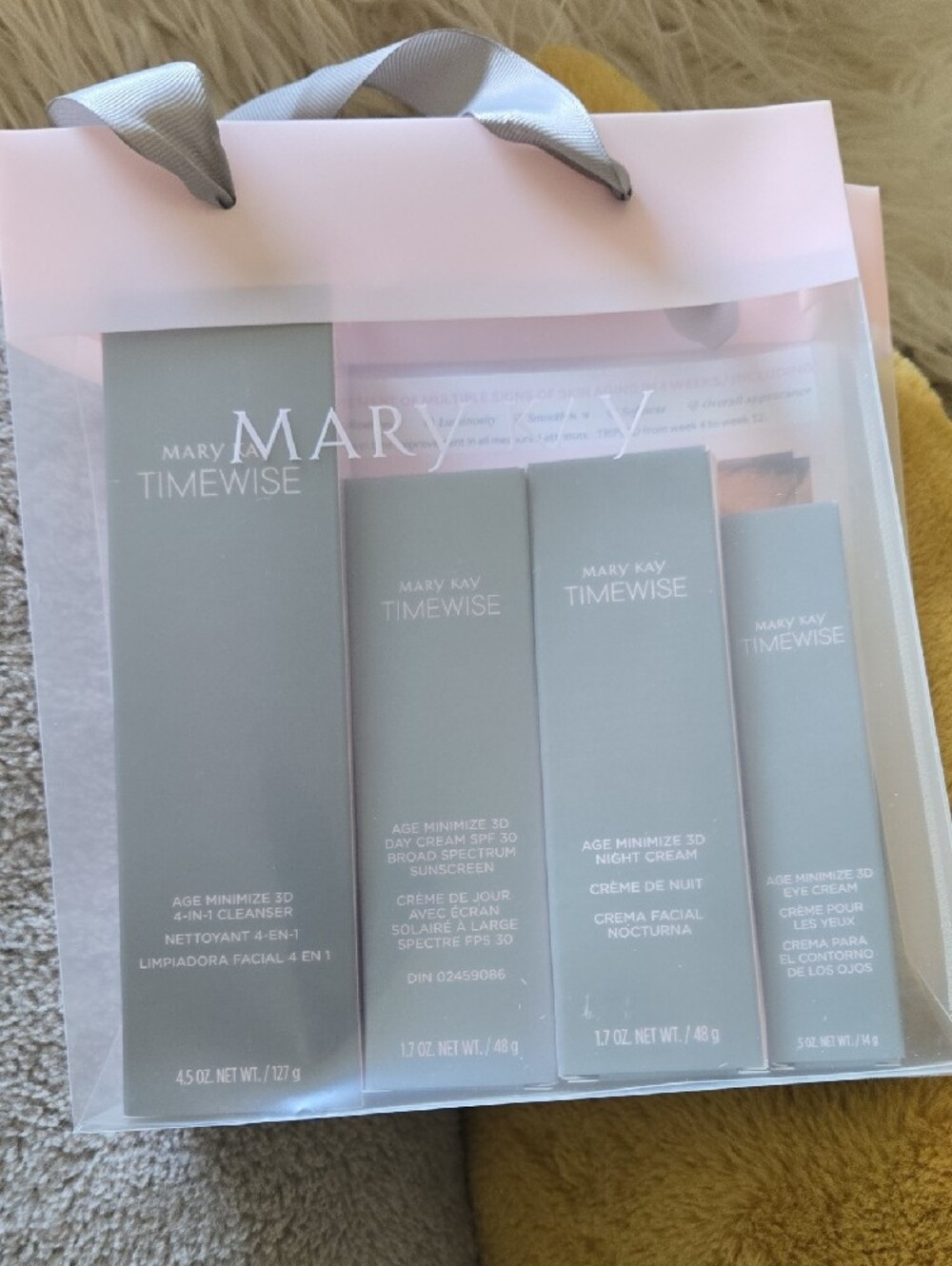 Mary Kay TimeWise 3D Skincare Set in Soft Pink and Light Gray - Picture 2 of 4